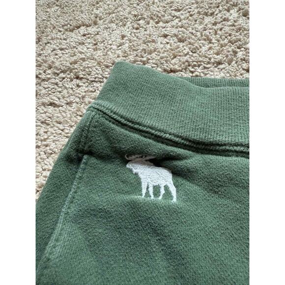 Y2K Abercrombie 1892 Cotton Blend Drawstring Waist Sweat Short Green Boys Size L - Picture 5 of 8